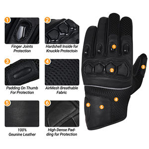 Gants d'été ergonomiques à doigts complets Gants de protection anti-chute Gants de cascade en fibre de carbone, gants de moto - Product Image 4