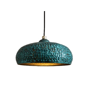 Meilleure vente de lampe suspendue usine lampes suspendues modernes lampes d'intérieur lumières vintage rondes en cuivre martelé - Product Image 3