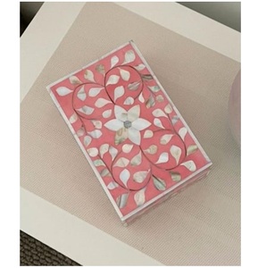 Caja de joyería esmaltada con incrustaciones de resina y fregona de venta de alta calidad para el hogar y la tienda caja de joyería hermosa usada hecha por Address Crafts - Product Image 4