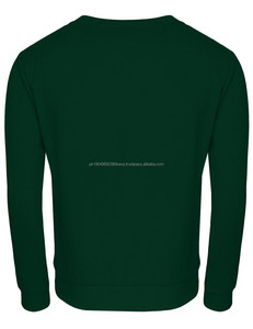 Ropa de hombre de manga larga con cuello redondo sólido sudaderas de lana en blanco sudadera de tripulación personalizada - Product Image 3