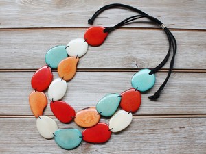 Nueva colección, collar de cuentas de resina, estilo Vintage moderno, chapado Natural para compromiso de boda, fiestas de Navidad, ropa de oficina - Product Image 5