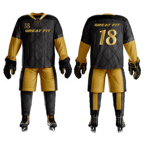 100% NEUF Uniforme de hockey sur glace respirant à séchage rapide Nouvelle arrivée Uniforme de hockey sur glace Faible MOQ Uniformes de hockey sur glace pour hommes OEM - Product Image 5