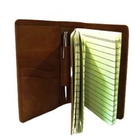 Style vintage Petit Riffle en cuir pratique poche laitier quotidien bureau travail utilisation Mini carnet d'écriture de voyage avec porte-stylo