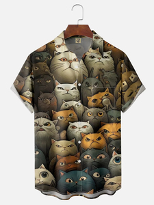 Eagle Print Street Herenoverhemden Hawaiiaans overhemd Heren Dagelijks T-shirt Dierenwolf Casual Herenkleding op maat - Product Image 3