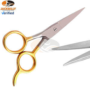 Jackbilly กรรไกรตัดผมมืออาชีพ4.5 ", กรรไกรตัดผมสเตนเลสนิรภัยพร้อมที่จับชุบทอง - Product Image 5