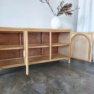 Modular kitchen <b>rattan</b> cupboard cabinets dining room <b>sideboard</b> cabinet storage cupboards for wholesale - Product Image 2