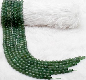 Perles en pierre d'aventurine bleu-vert naturel, perles en vrac de 8 mm, perles mélangées pour la fabrication de bijoux en gros - Product Image 3