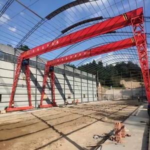 Горячая распродажа: Промышленный однобалочный козловой кран MH, 20 тонн, с ПЛК и дистанционным управлением, для подъема тяжелых материалов - Product Image 1