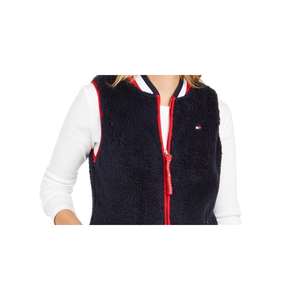 Chaleco Acolchado Sherpa Azul Marino Mediano para Mujer Tommy Hilfiger, Tejido Vaquero, Estilo Formal Largo, Bordado, Tallas Grandes - Product Image 2