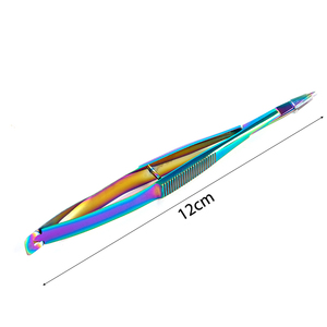 Ciseaux à cuticules pointus professionnels coupe-sourcils avec outils de manucure pour les yeux ouverts microscopiques - Product Image 3