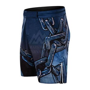 กางเกง MMA ขาสั้นสำหรับผู้ชายกางเกงขาสั้นผ้าโพลีเอสเตอร์แบบหลวมใส่เล่นกีฬา - Product Image 2