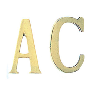 NUMERO CIVICO IN OTTONE "D" MM.75 - Product Image 1