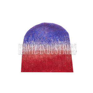 Temporada de invierno, gorro personalizado teñido liso, gorro 100% de lana, gorro de mohair de punto cálido, gorros con logotipo personalizado - Product Image 2