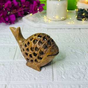 Pescado de mármol tallado único hecho a mano decoración de mesa de oficina en casa mejor precio al por mayor disponible aquí con buena calidad - Product Image 1