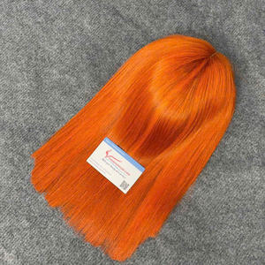 Perruque de cheveux humains bruts vietnamiens os droit bob perruques fermeture à lacet et perruque avant couleur personnalisée - Product Image 1