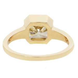 Alta calidad 2.01ct Fancy Natural Yellow Modified Brilliant Cut Square Diamond Ring 18K Yellow Gold Anillo de bodas personalizable - Product Image 3