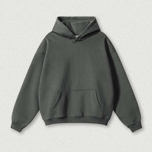 500 Gsm usine Logo personnalisé blanc sweat à capuche surdimensionné unisexe bouffée impression sweat coton goutte épaule pull hommes à capuche - Product Image 2