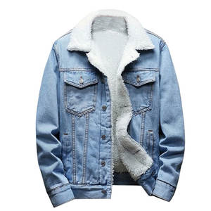 Men Denim Jacket Classic Vintage Casual Slim Fit Loose Fit Rugged Retro Streetwear Blue Black Distressed - Product Image 2