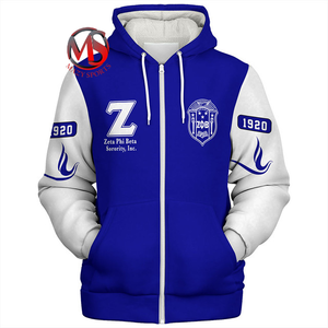 Style à la mode Zeta Phi Beta Zipper Hoodies Coton Polaire En Cuir Manches Longues Brodé & Patch Travail Sororité Hiver Streetwear - Product Image 1