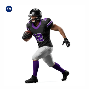 Conjunto de Uniforme de Fútbol Americano con Pantalones Cortos de Malla de Diseño Personalizado de Calidad Profesional a Precio de Fábrica, Impresión por Transferencia de Calor con Logotipo del Equipo Personalizado - Product Image 2