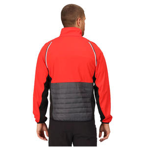 OEM respirant hommes matelassé couleur bloc fermeture éclair Softshell veste col montant avec manches attachables pour l'hiver - Product Image 2