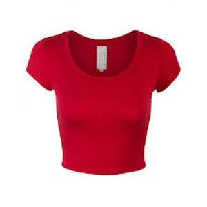 Cuello redondo, cuello redondo, ajuste Delgado, ajustado, sólido, camiseta para bebé, Y2K, manga de murciélago, - Product Image 1