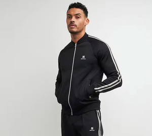 Chándal con capucha de lana de algodón negro pesado de invierno para hombre con bordado de rosas en las mangas antibacteriano y transpirable - Product Image 5