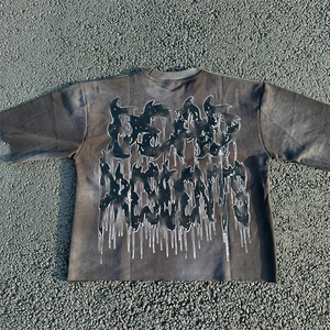 Vente en gros de sweat-shirt personnalisé Streetwear sérigraphie DTG t-shirt surdimensionné en coton t-shirt Boxy lourd - Product Image 3