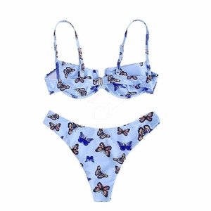ชุดบิกินี2ชิ้นสำหรับผู้หญิงชุดเสื้อผ้าชายหาดระบายอากาศแห้งเร็วพิมพ์ลายตัดสูงแฟชั่นใหม่2025 - Product Image 2