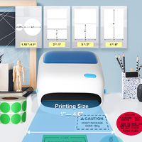 Impresora de Etiquetas Térmicas Zywell con Compartimento para Papel ZY910 4x6, Impresora de Escritorio para Etiquetas de Envío y Códigos de Barras