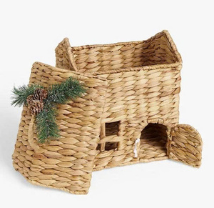 Adornos de Mimbre de Jacinto de Agua Sisu Handicraft 2025, Cesta Decorativa para el Hogar, Decoración Navideña para Árbol de Navidad, Regalos para Decoración del Hogar - Product Image 4