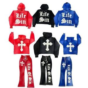 Venta al por mayor de alta calidad Streetwear sudaderas con capucha y chándales 100% algodón logotipo personalizado forro polar para unisex con colores personalizados - Product Image 5