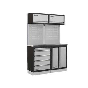 Meubles d'atelier modulaires en acier inoxydable pour garage avec outils, pièces métalliques durables - Product Image 1