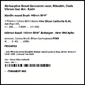 Abrasive Round <b>Brush</b> 140mm M14 1.6mm Wire Silicon Carbide K.46 - Product Image 2