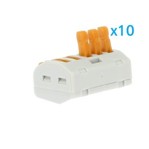 10 morsetti a molla con 5 leve connettori terminali conduttore per cavi fili elettrici riutilizzabili facile veloce pratico per - Product Image 4