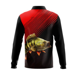 Camisa de pesca de alta calidad de algodón/poliéster impermeable transpirable de secado rápido personalizada para hombre en color sólido - Product Image 2