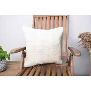 <b>Beige</b> Rustic Patchwork Wool Pillow 18x18 Inch Luxury Cozy Farmhouse Decor Woven Vintage Print <b>Cushion</b> for Halloween - Product Image 1