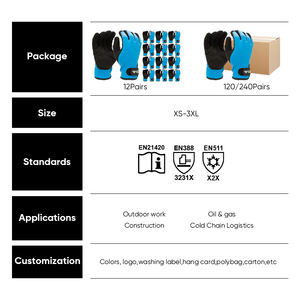 Venta caliente Guantes de invierno de látex de Doble Inmersión Guantes DE TRABAJO DE SEGURIDAD resistentes al agua y al frío para trabajo al aire libre - Product Image 6