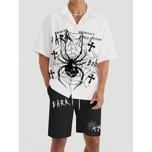 เสื้อพิมพ์ลายแขนสั้นสำหรับผู้ชายเสื้อแนวสตรีทผ้าคอตตอน100% - Product Image 2