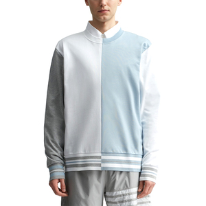 Ensemble de sweatshirts à capuche pour hommes américains de couleur unie, style de rue brodé avec découpe. - Product Image 3