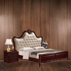 Lit King et Queen de luxe en Indonésie mobilier de chambre à coucher moderne ensemble lit en bois meubles originaux d'Indonésie - Product Image 5