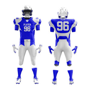 ชุดยูนิฟอร์มอเมริกันฟุตบอลสั่งทำพิเศษ ดีไซน์ไม่ซ้ำใคร แขนสั้น ระบายอากาศได้ดี ผลิตจากผ้าโพลีเอสเตอร์/ตาข่าย ปักชื่อทีมได้ตามต้องการ ใช้ได้ทุกฤดูกาล - Product Image 4