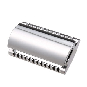 SK2 Twin Blade Stainless Steel Industrial Plastic Film Slitting Blade Safety Razor with 3-Hole Design and Stainless Steel Handle - Product Image 1