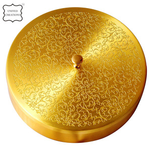 Récipient de stockage de cuisine indienne traditionnelle boîtes à épices en laiton artisanal en métal pour épices et herbes à des fins d'organisation de l'Inde - Product Image 3