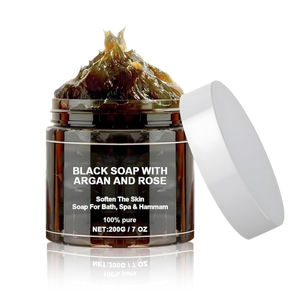 Savon noir marocain à l'huile d'olive et à l'huile d'argan - Savon Beldi exfoliant naturel pour un nettoyage en profondeur et des soins de spa de haute qualité - Product Image 1