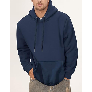 เสื้อฮู้ดผู้ชายผ้าฝ้ายผสมมีกระเป๋า - Product Image 6