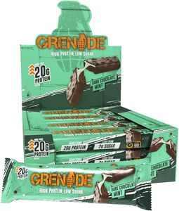 Barra de Proteína Gre'nade de Chocolate Negro y Menta 12×60g - Product Image 1