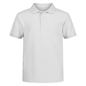 Polo à manches courtes bleu clair pour homme, couleur unie, tricot en coton, décontracté, respirant, coupe classique - Product Image 3