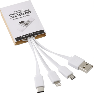 Juego de Cables USB Promocionales Personalizados de Bambú - Product Image 3