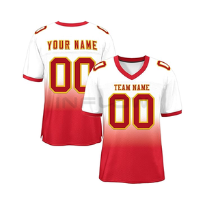 Uniforme de football américain personnalisé avec broderie par sublimation, maillot de football américain, taille plus, respirant, maille pour sports de plein air - Product Image 3